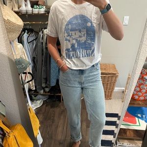 Urban outfitters thin graphic Santorini tee